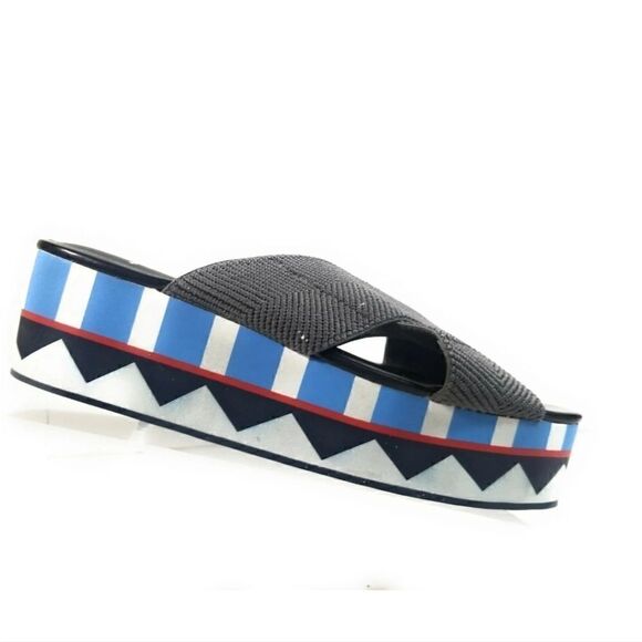 Free People Geometric Strap Platform Wedges - Picture 1 of 7